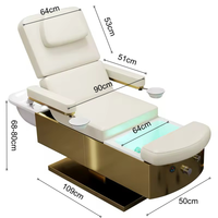 Nouvel arrivage de lit de shampooing pour spa de luxe thaïlandais multifonction réglable