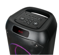 Haut-parleur portable de karaoké pour fêtes en extérieur, personnalisé, super basses fréquences, double 40W, étanche IPX4, LED RGB, micro intégré, FM, 8 pouces