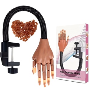 Mano Artificial para Práctica de Nail Art, Modelo Flexible y Móvil con Soporte de Exhibición y 100 Puntas, Herramienta de Entrenamiento de Manicura, Venta al por Mayor para Salones - Product Image 5
