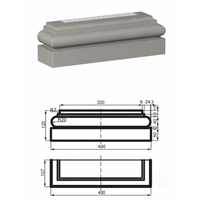 Pilier d'angle en EPS, bloc carré pour mur extérieur, design ignifuge et étanche, vente en gros, OEM pour façade de bâtiment