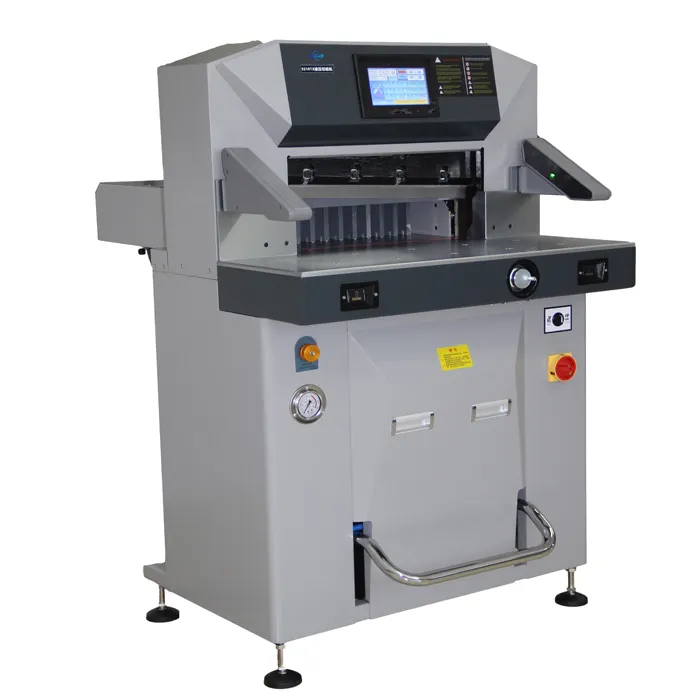 Machine de découpe de papier à bille d'air automatique, avec écran tactile 5210TX, hydraulique, 1000 feuilles, capacité 520x520mm