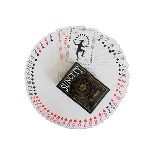 تصاميم مختلفة المواد كازينو الطباعة مخصص بطاقات للعب مع مربع