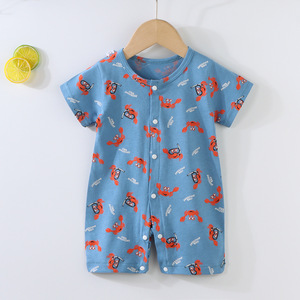 <span class=keywords><strong>Abbigliamento</strong></span> Estivo per Neonati Tutina in Cotone a Maniche Corte Sottile Lavorata a Maglia Casual Fornitura ODM Tutina Stampata per Bambini <span class=keywords><strong>3</strong></span>-<span class=keywords><strong>6</strong></span> <span class=keywords><strong>Mesi</strong></span> - Product Image 1