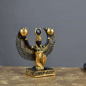 Statua della Dea Egizia Iside Souvenir Portacandele Regina Decorazione Creativa Figurine da Scrivania per Soggiorno X3687 - Product Image 3
