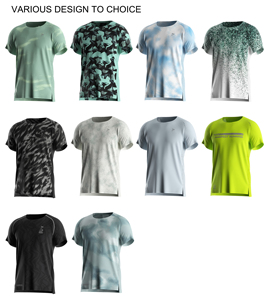 เสื้อยืดวิ่งผู้ชายไร้รอยต่อ ผลิตด้วยเทคนิคการเชื่อมด้วยอัลตราโซนิก มีหลายขนาดและดีไซน์ให้เลือกสำหรับการออกกำลังกายและปั่นจักรยาน - Product Image 6
