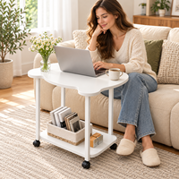Table d'appoint mobile moderne en métal avec roulettes pour salon et bureau à domicile – Vente chaude usine