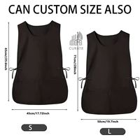 Tablier unisexe imperméable de type Cobbler avec logo personnalisé, tablier gilet avec liens latéraux ajustables et poches pour le personnel de salon, serveurs et nettoyeurs