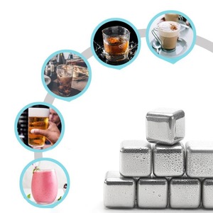 Piedras de Vino y Whisky Reutilizables de Acero Inoxidable 304, Cubitos de Hielo de Congelación Rápida para Cerveza, Bebidas y Licores - Product Image 4