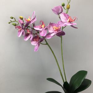 Orquídeas artificiales <span class=keywords><strong>de</strong></span> látex con estampado 3D, orquídeas artificiales <span class=keywords><strong>de</strong></span> seda falsa blanca con flores decorativas para el hogar, 2020 - Product Image 6