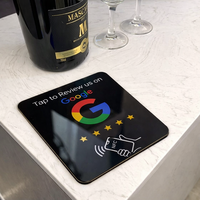 Autocollant Google Review NFC en Acrylique 100 mm en Stock, Plaques Acryliques NFC pour Réseaux Sociaux et Entreprises