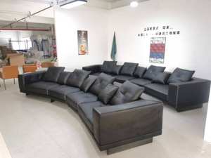 Canapé d'angle minimaliste italien Big Black Bull - Canapé modulaire <span class=keywords><strong>en</strong></span> cuir PU capitonné de luxe léger pour appartement villa - Product Image 6