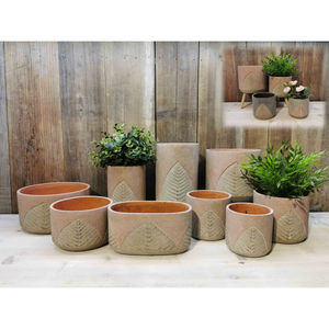 Decor Home Concrete Planter Mold Handmade Leaf Design Garden Decor Flower Plant Planters Pots For Home Decor