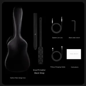 Enya X4 Pro guitarra de fibra de carbono de 36/41 pulgadas brillo palisandro caoba para música clásica para choque eléctrico Fingerstyle con estuche - Product Image 4