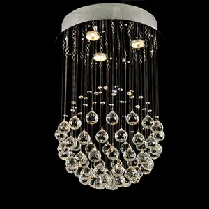 Kronleuchter Pendel leuchten modernes Glas für Hotel Globus 9 Lampe Kugeln Kristall Pendel leuchte Beleuchtung