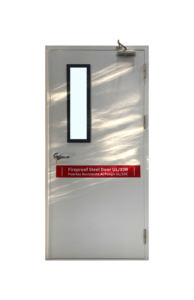 Portes en acier ignifugées pour escaliers d'appartements, testées selon les normes BS, CE et UL, avec une résistance au feu <span class=keywords><strong>de</strong></span> <span class=keywords><strong>90</strong></span> minutes. - Product Image 5