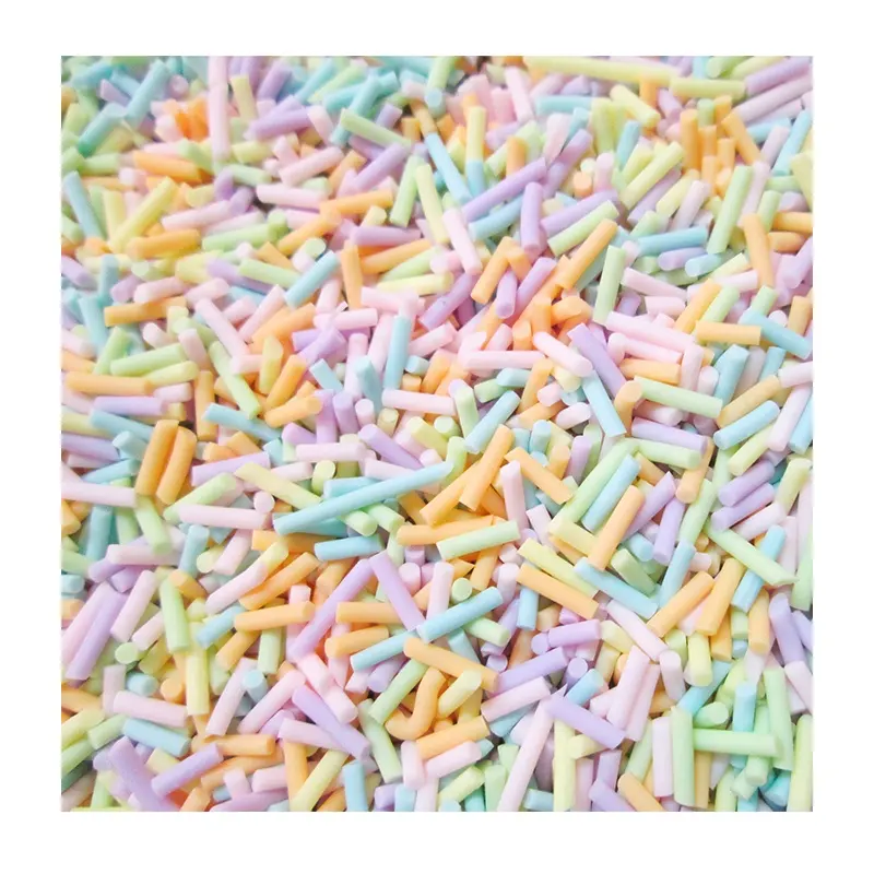 1 Kg/túi Cầu Vồng Pastel Mix Màu Cá Nhân Polymer Clay Không Ăn Được Kẹo Dài Sprinkles Cho Slime Thủ Công Mỹ Nghệ Tumbler Trang Trí