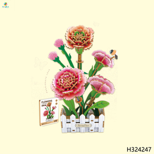 Model Bangunan Bunga Belanda 3D Laser-Cut DIY Edukatif Usia <span class=keywords><strong>3</strong></span>+ Unisex Dekorasi Rumah Hadiah Kit Puzzle Tulip Kayu - Product Image 3