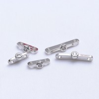 Lot de 20 perles intercalaires en laiton plaqué or 18 carats à double trou et triple rangée de zircone cubique pour la fabrication de bijoux DIY (bracelets et colliers)