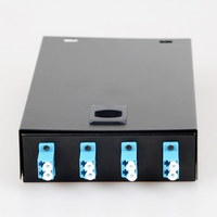 Caja Terminal de Fibra Óptica de 4 Puertos para Montaje en Pared, Acero Laminado en Frío, OTB SC, Distribución de Empalmes para FTTH