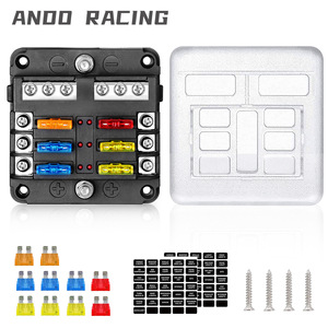 Boîte à fusibles Cnspeed à 6 voies avec indicateur LED 12V/24V pour voitures, bateaux, camping-cars, camions - Product Image 2
