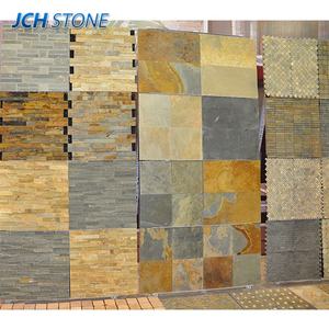 Carrelages de sol en ardoise <span class=keywords><strong>dorée</strong></span> jaune naturelle Pavage Mur face à la <span class=keywords><strong>pierre</strong></span> de culture - Product Image 1