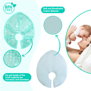 OEM Boost Milk Let-Down Packs <span class=keywords><strong>de</strong></span> perles <span class=keywords><strong>de</strong></span> gel en peluche chaud/froid pour les seins, pour le soulagement des gonflements 17.5x17.5cm - Product Image 3