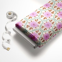 Kain Poplin Katun Organik 100% Lembut, Bernapas, Ringan, Anti-statis, Bermotif Bunga Digital untuk Kemeja dan Sprei