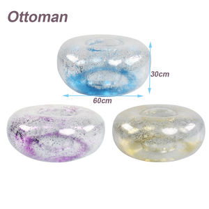 เก้าอี้โซฟาเป่าลมทรงลูกบอลใสสำหรับผู้ใหญ่เก้าอี้พักผ่อนแบบแฟชั่นมีแสงแวววาวมีเก้าอี้นอนแบบออตโตมัน - Product Image 6