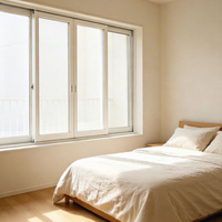 Ventanas Corredizas Horizontales Fijas de Aleación de Aluminio Personalizadas GREATMEN, Doble Acristalamiento, Aislamiento Térmico, Insonorizadas, para Cocina y Baño