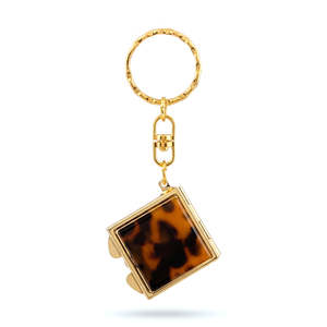 Square <b>Acrylic</b> Compact <b>Mirror</b> Keychain Double Sided Folding Makeup <b>Mirror</b> High Reflectivity Blue - Product Image 2