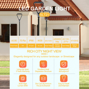 Lampe de jardin LED AC 30W IP66 en aluminium, éclairage paysager, lampadaire de rue, lumière de poteau, détecteur de mouvement, télécommande, garantie 5 ans - Product Image 3