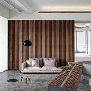 Panel Acústico de Madera Akupanel de Diseño Moderno y Ecológico, Insonorizante, Hexagonal, con Flecos de Poliéster para Comedor, Hecho de MDF para el Hogar - Product Image 1