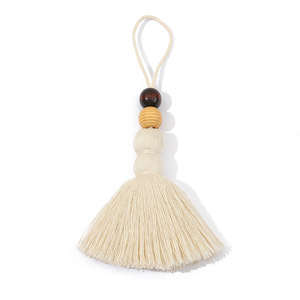 Hot Sale Macrame Cotton Cord Tassel Ornaments Tassel Keychain Lanyard Tassel Fringe Ornaments Other Category Lanyards