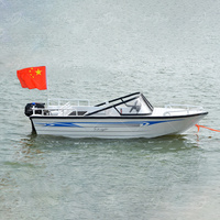 Bateau à moteur en aluminium pas cher, petit, pour sports nautiques, entièrement soudé, mini bateau de pêche, bateaux rapides à vendre