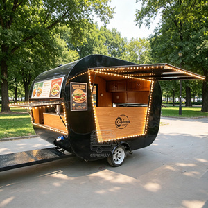 Vintage Food <b>Small</b> Coffee Trailer Full Equipped Mobile Restaurant Pizza Beverage Hot Dog Vending Carts Shop Truck Trailers - Product Image 6