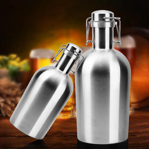 Bouteille de bière isotherme en acier inoxydable de 64 oz avec logo personnalisé, growler à bière non isolé sous vide avec logo personnalisé - Product Image 3