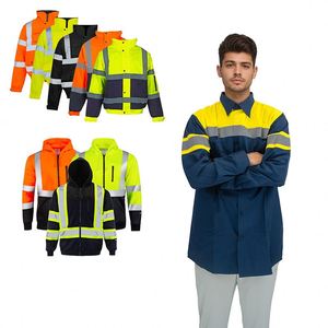 Chaqueta de Trabajo Antiestática de Poliéster y Algodón con Cinta Reflectante - Product Image 1