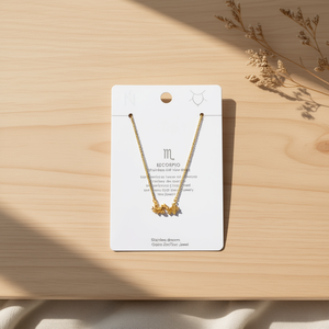 Collar con Colgante de Escorpio en Acero Inoxidable Tono Dorado, Joyería Zodiacal, Accesorio de Moda para Mujer - Product Image 2