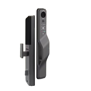 Nhanh chóng vận chuyển thông minh kỹ thuật số gỗ cửa xử lý nhập cửa hiện đại Thiết kế khách sạn Hệ thống khóa vân tay Keyless mở bàn phím hợp kim - Product Image 6