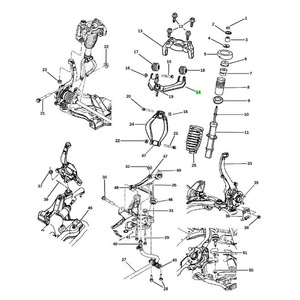 Support d'amortisseur supérieur Chrysler Sebring 4764409AB 4764408AB, pièce de rechange pour système MacPherson - Product Image 4