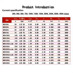 Pont redresseur triphasé MDS60A 75A 90A 100A 120A 150A 1000V 1600V Module de puissance MDS100A - Product Image 6