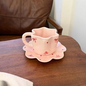 Ensemble de tasses à café et soucoupes en céramique <span class=keywords><strong>marocaine</strong></span> faites à la main, forme irrégulière plissée, écologique, résistant à la chaleur. Assiettes à dessert incluses. - Product Image 5