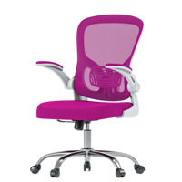 JOHOOFURNITURE Chaise de bureau ergonomique pivotante multifonctionnelle en tissu moderne avec accoudoirs et rangement pour petit bureau à domicile