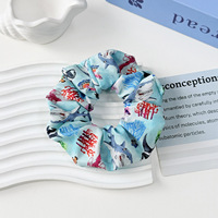 Chouchous pour cheveux en tissu à motif tortue corail, design tendance, pour femmes, accessoire de coiffure pour queue de cheval