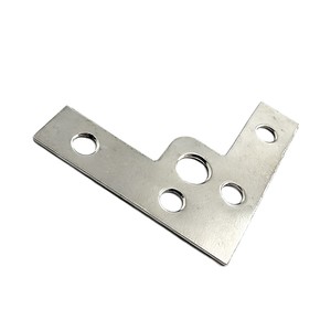 Metal L-Shaped Corner <b>Bracket</b> <b>90</b>-<b>Degree</b> Reinforced Joint Silver Five Hole Connectors For Frame Support - Product Image 3
