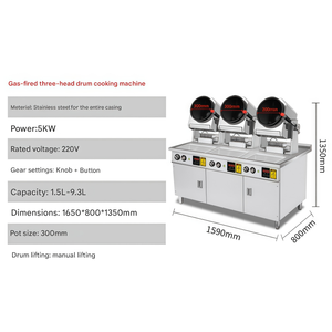 Máquina <span class=keywords><strong>de</strong></span> <span class=keywords><strong>Cocina</strong></span> Totalmente Automática, <span class=keywords><strong>Robot</strong></span> <span class=keywords><strong>de</strong></span> <span class=keywords><strong>Cocina</strong></span> para Restaurante, Wok a Gas/Eléctrico, 1 Año <span class=keywords><strong>de</strong></span> Garantía, Envío Rápido - Product Image 2
