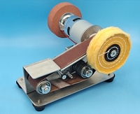Configuration standard + meule + roue de polissage équipée de 30 bandes abrasives Micro ponceuse électrique à bande de sable