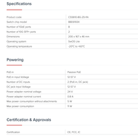 Commutateur MikroTik CSS610-8G-2S+IN neuf avec PoE passif, capacité de 420 Gbps