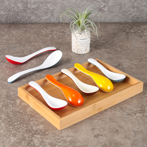 Biểu Tượng Tùy Chỉnh Không Thể Phá Vỡ Cucharas Đồ Ăn Melamine Muỗng Nhỏ Ramen Súp Phục Vụ Muỗng - Product Image 4