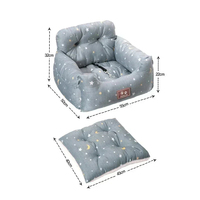 Siège de voiture pour chien avec ceinture de sécurité, coussin universel quatre saisons pour animaux de compagnie, lavable, pour chiens et chats, lit de canapé, matelas de voyage